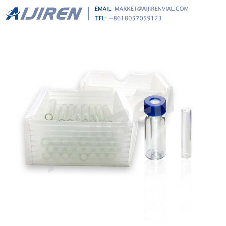 Waters hplc vial inserts with mandrel interior and polymer 